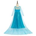 Halloween Elsa Dress for Girls Children Party Princess Costume Kids Disguise with Long Cloak Girl Snow Queen Carnival Clothes.
