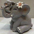 Baby Mother Elephant Mold Succulent Flower Pot Ashtray Pen Holder Silicone Mold Scented Molds For Gypsum Concrete plaster Mould. 