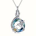1PCS Hummingbird Urn Necklace for Urn Ashes for Women Cute Animal Cremation Jewelry Remembrance  for Christmas. 