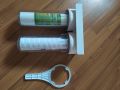 Water purification filter and housing. 
