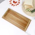 Wooden food serving tray with handle ( 16 inch *8 inch ). 