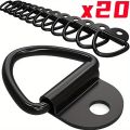 10/20Pcs Stainless Steel D Shape Pull Hook Tie Down Anchor Ring for Truck Trailer RV Boat Cargo Accessories. 