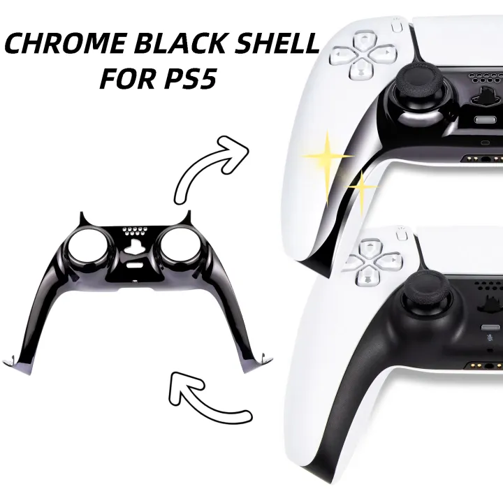Chrome%20Black%20Glossy%20Chrome%20DIY%20Replacement%20Controller%20Shell%20for%20PS5%20Custom%20Plates%20Cover%20Compatible%20Upgrade%20For%20PS5%20Slim%20-%20Image%204