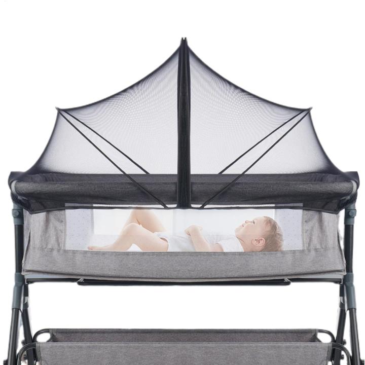 Bassinet Netting Cover Bassinet Cover Breathable Foldable Mesh Zipper Baby Mosquito Net Encrypted Bug Net Crib Protectors