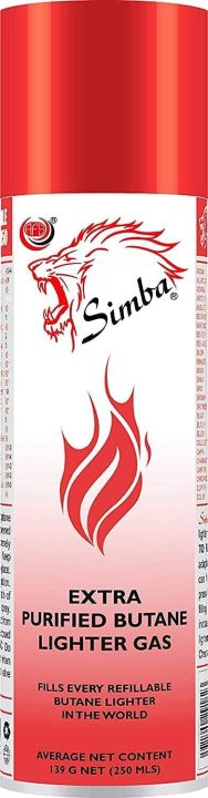 Lighter Gas - SIMBA - Extra Purified Butane Refill - 250 ml