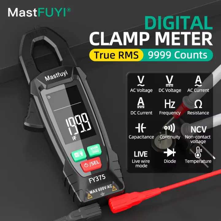 Currentplier Rms AC DC Voltage Current Clamp Big Screen Digital Clamp Meter Smart True ...