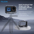 TELESIN Protective Frame Case For OSMO Action 3 4 5Pro Double Clod Shoe Aluminium Alloy shell For Action 3 4 5pro.