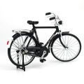 1:10 Model Alloy Retro Bike Diecast Decoration Model Metal Toy Black Bicycle Simulation Collection Gifts Toys for boys. 