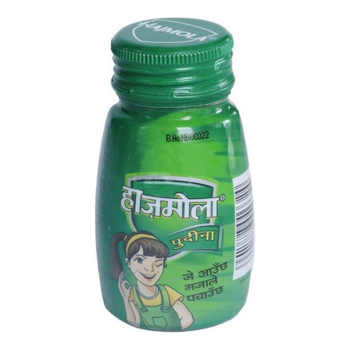 Dabur Hajmola : 100% Ayurvedic Tasty Digestive Tablets for Improved Digestion and Relief from flatulence , Pudina flavour-120 tabs