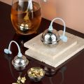 Tea Strainer with Silicone Handle - Perfect for Loose Tea! Robust Stainless Steel Tea Filter with Fine Mesh and Practical Tea Infuser Design. 