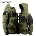 Men Lurker Shark Skin Soft Shell Jacket Waterproof Fleece Hooded Coat Hunt Clothes Outdoor New Solid Pocket Jacket Men.