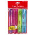 Faber-Castell RX5 ball pen 0.5mm. Blue ink. Pack of 10 pieces (multicolor handle) No. 100696734. 