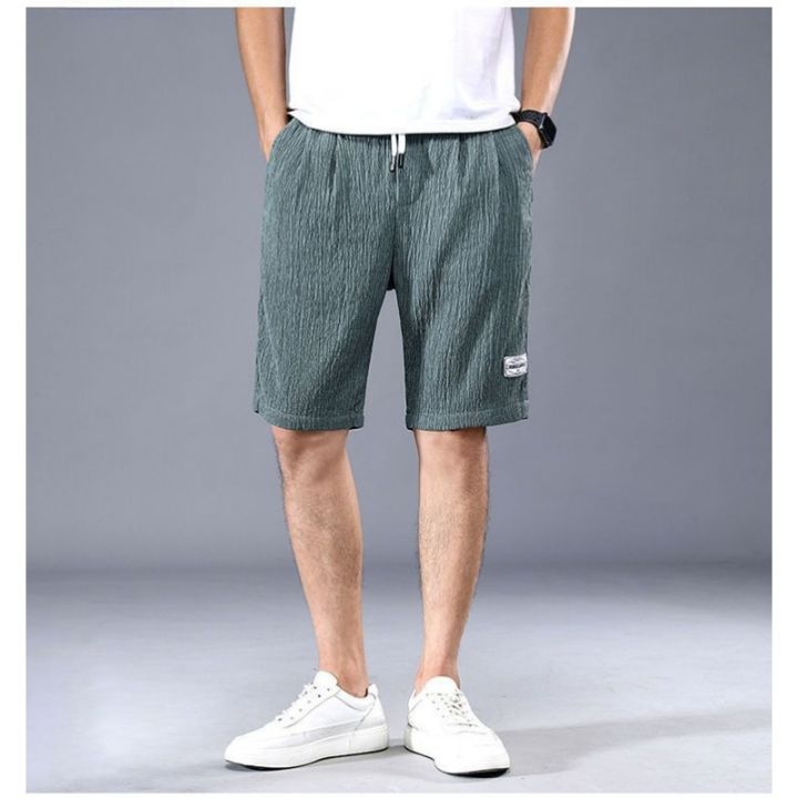 Sleeping%20Pants%20Ice%20Silk%20Shorts%20Men%20Casual%20Shorts%20Loose%205-Minute%20Pants%20Solid%20Youth%20Home%20Shorts%20Elastic%20Waist%20Large%20Pajama%20Pants%20-%20Image%206