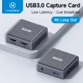 Hagibis 4K HDMI-Compatible Video Capture Card Loop Out for Game Recording Live Streaming 1080P Grabber MS2131 for PS4/5 Switch.