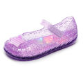 Children's Cute Transparent Sandals Princess Shoes Girls Star Pattern Hollow Out Flower Waterproof Anti Slip Soft Flat Shoes. 