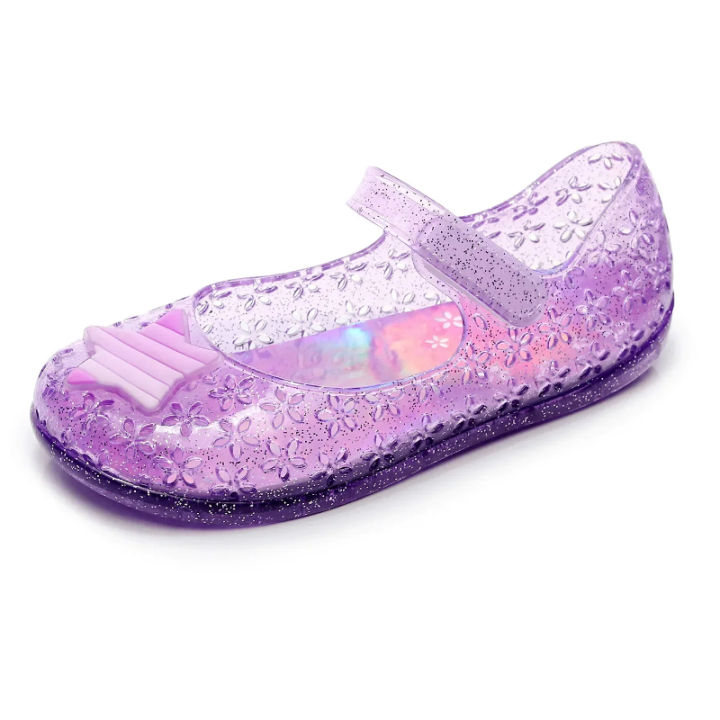 Children's%20Cute%20Transparent%20Sandals%20Princess%20Shoes%20Girls%20Star%20Pattern%20Hollow%20Out%20Flower%20Waterproof%20Anti%20Slip%20Soft%20Flat%20Shoes%20-%20Image%204