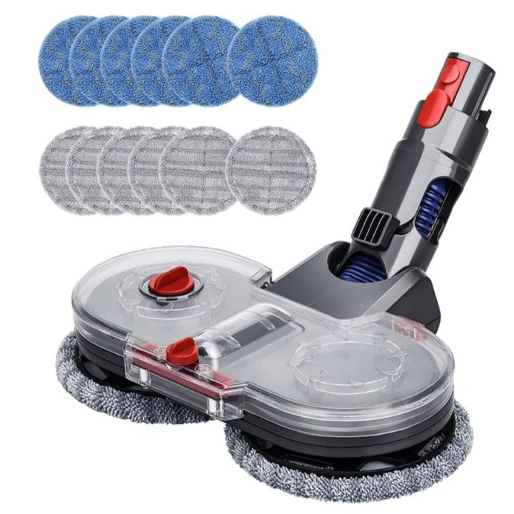 Electric Mop Head for Dyson V15, V11, V10, V8, V7 – Vacuum Cleaner Attachment with Removable Water Tank – Includes 12 Washable Mop Pads – Powerful Floor Cleaning, Easy to Install, Durable & Efficient – Ideal for Hardwood, Tile & Laminate Floors.