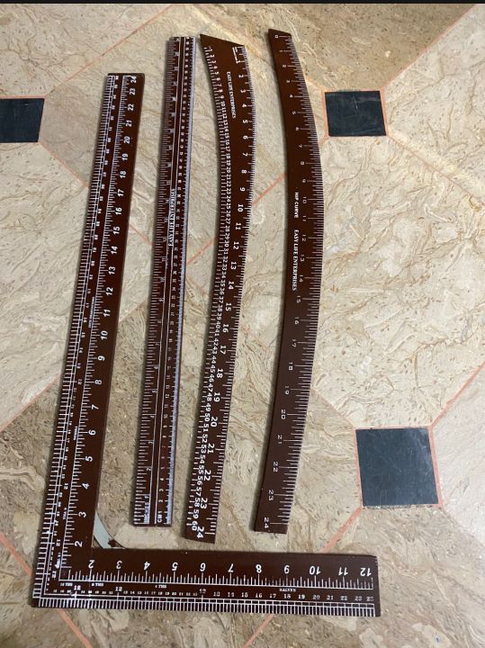 Tailoring Wooden Rulers-Set Of 4-Garment Measuring Scales