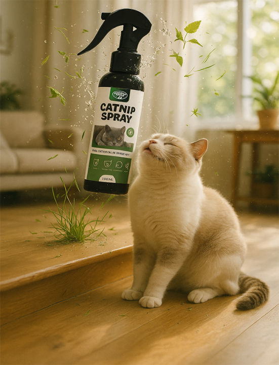 Giggly pet - Cat Nip Spray - Catnip Spray for Calming & Training Cats  - 120 Ml - Natural Anxiety Relief Health Care for Pets Buyers' Choice Catnip Spray for Cats