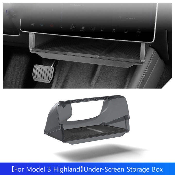 Under-Screen%20Storage%20Box%20For%20Tesla%20Model%203%20Highland%20Hidden%20Fold%20Able%20Storage%20Box%20Car%20Storage%20Modification%20Parts%20Interior%20Design%20-%20Image%207