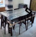 6 seater water transparent dining table cloth.