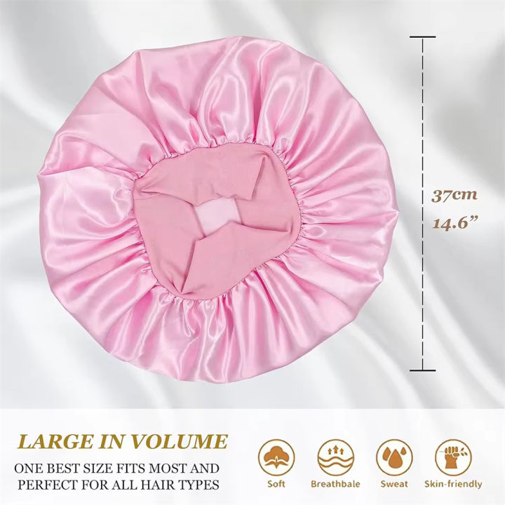 1/2/3pcs%20Newly%20Satin%20Night%20Hair%20Cap%20Women's%20Solid%20Sleeping%20Hat%20Sleep%20Care%20Bonnet%20Nightcap%20For%20Women%20Unisex%20Cap%20Shower%20Cap%20-%20Image%206