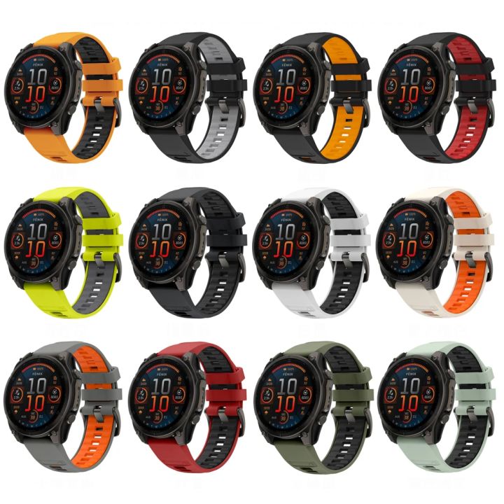 Fenix8%20Watch%20Band%20For%20Garmin%20Fenix%208%2047mm%2051mm%20E%207%207X/Epix%20Pro/6%206X%205X%20Plus/Enduro%203%20QuickFit%2026mm%2022mm%20Silicone%20Strap%20Bracelet%20-%20Image%206