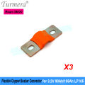 Turmera 12V Busbar Lifepo4 Battery Flexible Copper Connecter 56mm 74mm 2mm 400A for 200Ah 230Ah 280Ah 320Ah Lifepo4 Battery Use. 