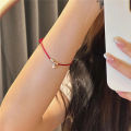 Chinese Style Lucky Red String Bracelet For Women Men Minimalist Handwoven Adjustable Blessing Bracelets Accessories Amulet . 