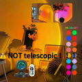 1pc Vibrant Sunset Projection Light - 16-Color Spectrum, USB Remote Control, Dynamic Color Changing LED Light - Creates Warm Hom. 