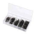50pc/box Stainless Steel Fishing Connector Pin Bearing Rolling Swivel with Snap Fishhook Lure Accessories.
