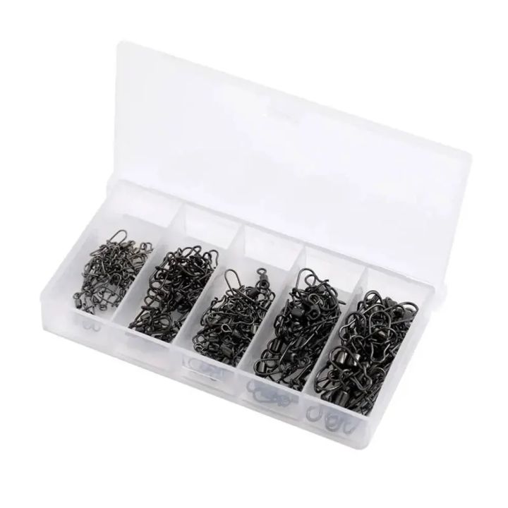 50pc/box%20Stainless%20Steel%20Fishing%20Connector%20Pin%20Bearing%20Rolling%20Swivel%20with%20Snap%20Fishhook%20Lure%20Accessories%20-%20Image%207