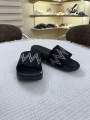 Lightweight Anti-Slip Fly Knit Slides for Men – Soft Black/White Print Slippers for All-Day Comfort. 