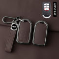 Metal Leather Car Key Case Cover For Honda Accord CRV CR-V URV UR-V Vezel City Civic Jazz BRV BR-V HRV HR-V Keychain Accessories. 