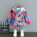 Cartoon Bear Kids Jacket Autumn Casual Boy Windbreaker Coat Hooded Zipper Boys Outerwear 1 2 3 4 5 6 Years Kids Clothes.