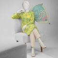 Junaid Jamshed - Yellow Lawn Embroidered  Women Unstitched 2 Piece Shirt Dupatta JDS-S-26-1358 MARAKASH-4. 