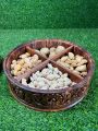 Wooden dry fruit bowl with 4 large portions for max storage excellent product for winters. 