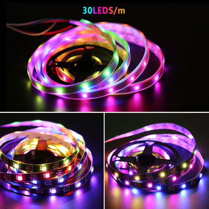 WS2812B%20LED%20Light%20DC5V%20Smart%20Pixel%20RGB%20Led%20Strip%20Light%20Individually%20Addressable%20IC%20IP30%20IP65%20IP67%20Magic%20Tape%20Light%20Black%20PCB%20-%20Image%207