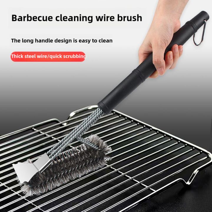 BBQ grill cleaning brush steel wire brush for cleaning BBQ grill and BBQ stove steel brush specialized cleaning tool for BBQ