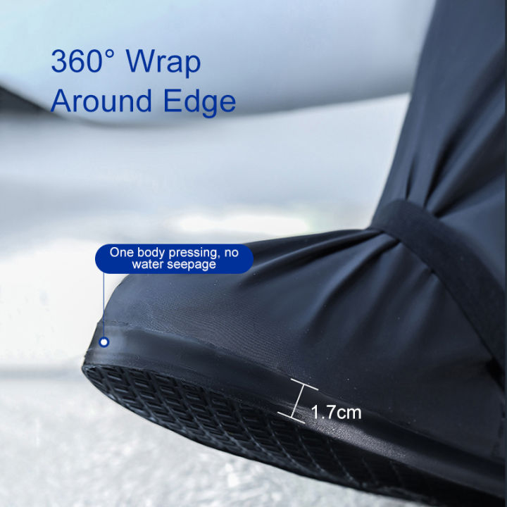 Rain%20Boot%20Shoe%20Cover%20Black%20Waterproof%20Reflector%20High%20Top%20Reusable%20Motorcycle%20Cycling%20Bike%20Clear%20Wear%20Shoes%20Dust%20Covers%20Men%20Women%20-%20Image%206