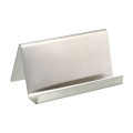 1/2Pcs Business Card Holder Brushed 304 Stainless Steel Desktop Name Cards Display Stand for Office Desk. 