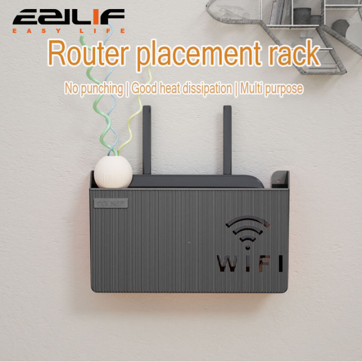 Home Wall Mounted Storage Box Wireless WiFi TV Set-top Box Living Room ...