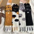 Cute Cat Paw Coral Velvet Winter Socks for Women | Warm & Fluffy Non-Slip Floor Sleep Socks. 