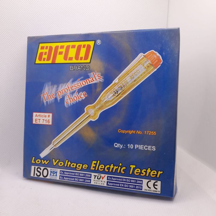pack of 10 Afco Electrical Tester
Pocket Tester
716