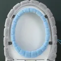 Winter Warm Toilet Seat Cover Mat Bathroom Toilet Pad Cushion With Handle Thicker Soft Washable Closestool Warmer Accessories. 