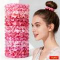 1/6/16/32/50/100pcs bulk satin scrunchies women bohemian elegant pink small 6.5cm headwear hair ties accessories casual cute. 