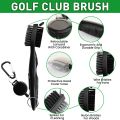 Golf Club Brush and Towel Cleaner Complete Kit with Dual Sided Groove Cleaning Brush and Spike for Putter Wedge and Ball Care. 