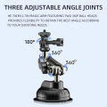 Car Suction Cup Phone Action Camera Holder 1/4 Inch Action Camera Dash Cam Phone Car Mount Suitable for DJI/Shadowstone Insta360.