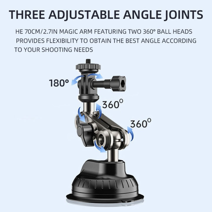 Car%20Suction%20Cup%20Phone%20Action%20Camera%20Holder%201/4%20Inch%20Action%20Camera%20Dash%20Cam%20Phone%20Car%20Mount%20Suitable%20for%20DJI/Shadowstone%20Insta360%20-%20Image%204