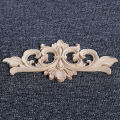 Wood Appliques And Onlays Natural Furniture Wall Door Woodcarving Decorative Long Flower Wooden Figurines Frame.